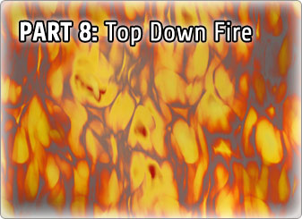 Drawing top down fire in a shader.